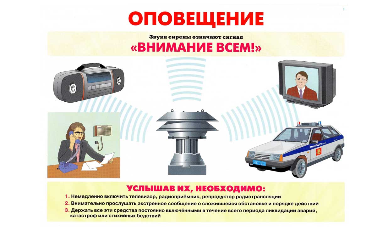 Оповещение о чрезвычайных ситуациях.