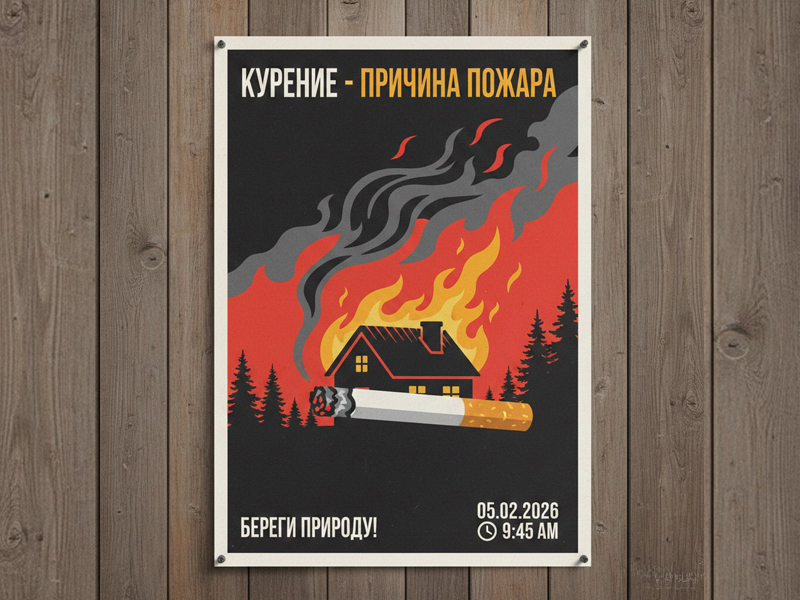 КУРЕНИЕ - ПРИЧИНА ПОЖАРА.