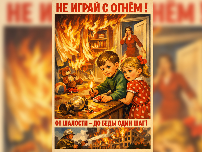 Детская шалость с огнем - частая причина пожаров!.