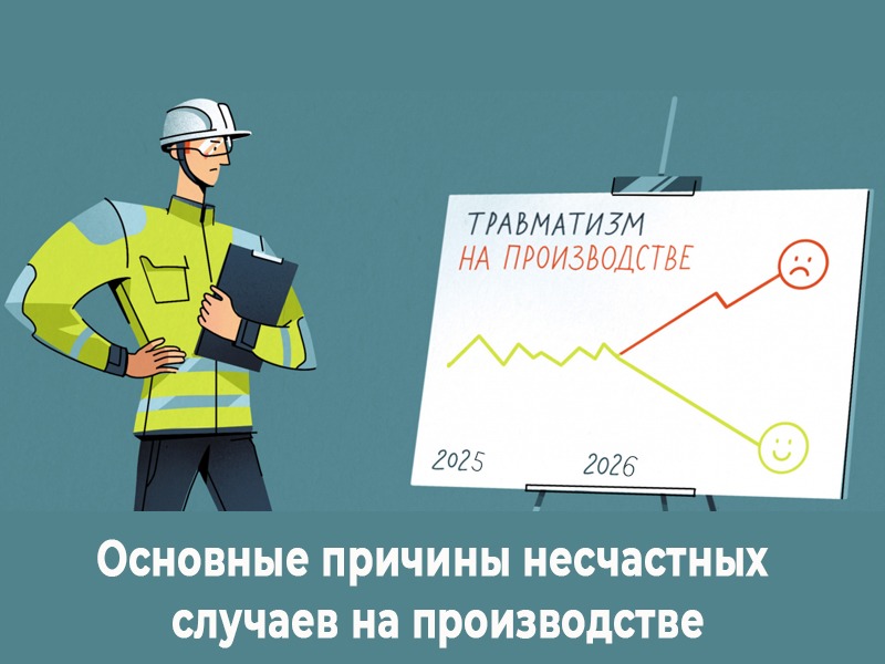 Основные причины несчастных случаев на производстве, расследованных в I квартале 2026 года.