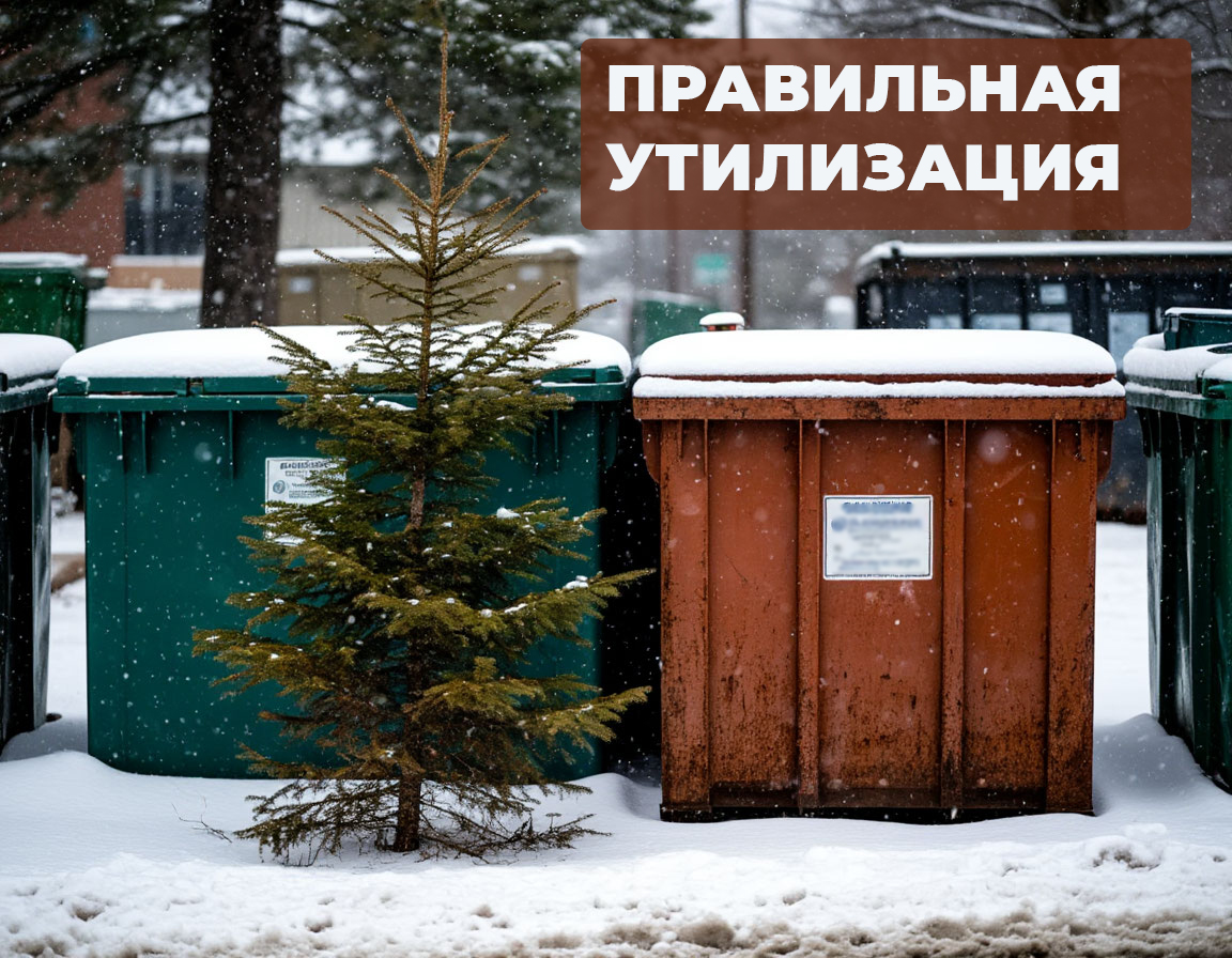 Утилизация новогодних деревьев.